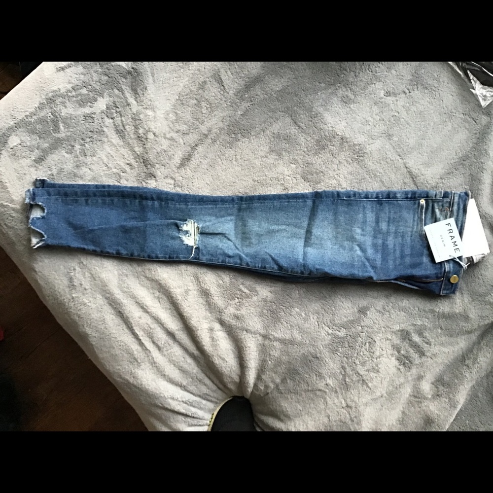 Frame ripped blue Jean